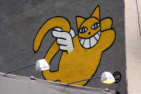 Grinning Cat Graffiti
