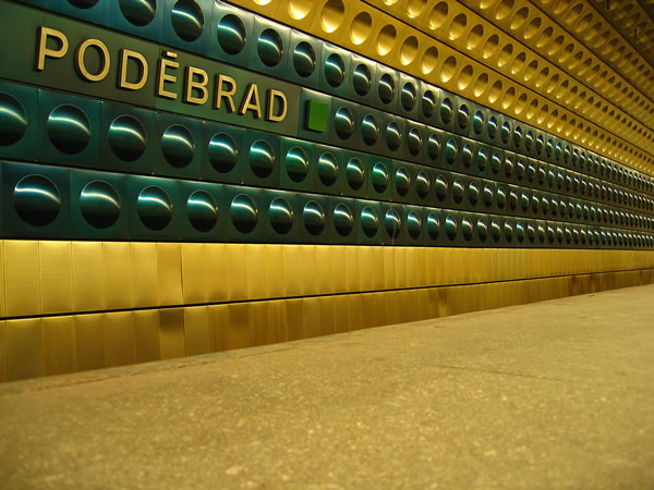 podebrad metro station prague